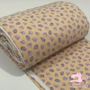 Algodón Licrado Estampado Diseño Fruit Melón
