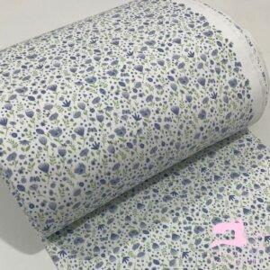 JERSEY GAMUZA 50/1 ESTAMPADO DISEÑO FLORAL BLUE
