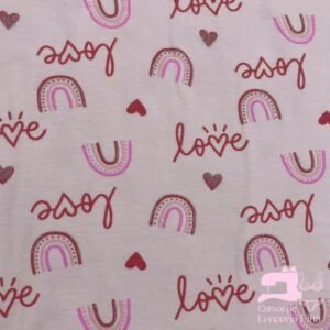 ALGODÓN LICRADO DISEÑO LOVE