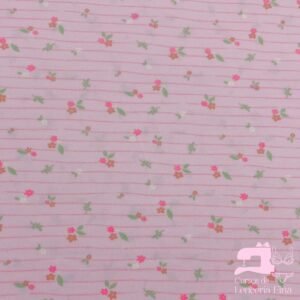 Microfibra Estampada Diseño Royal Florales Rosado