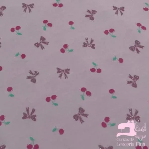 Algodon Licrado Estampado Diseño Cherry