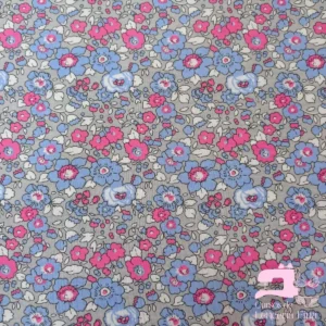 Algodon Licrado Estampado Diseño Jardin Azul