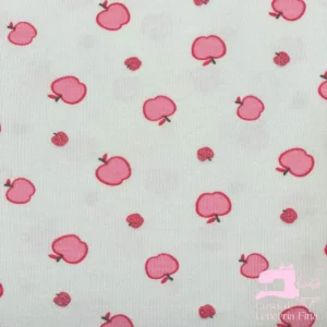 Algodon Licrado Estampado Diseño Manzana