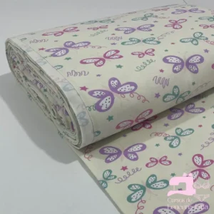 Algodon Licrado Estampado Diseño Mariposas