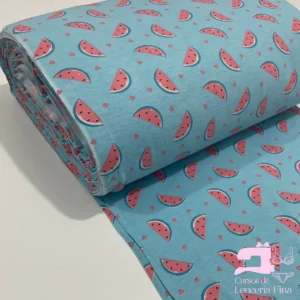 Algodon Licrado Estampado Diseño Sandia