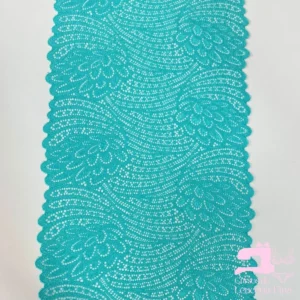 Encaje Color Entero Diseño Alelí Verde Jade