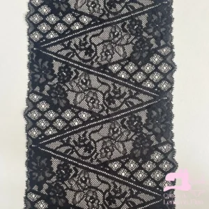 Encaje Color Entero Diseño Aurora Negro