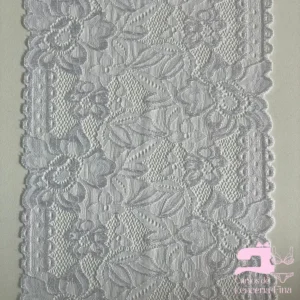 Encaje Color Entero Diseño Azaleas Blanco