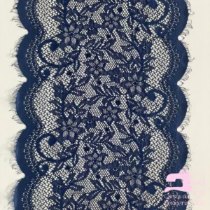 Encaje Color Entero Diseño Begonia Azul Noche