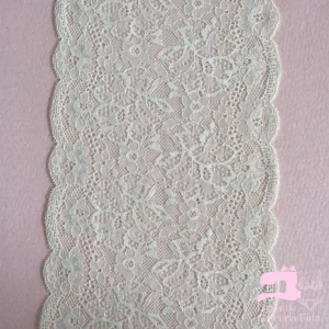 Encaje Color Entero Diseño Clavel Blanco