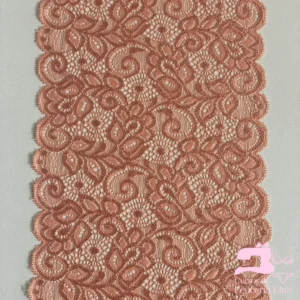 Encaje Color Entero Diseño Geranio Mandarina