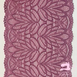 Encaje Color Entero Diseño Loto Liláceo