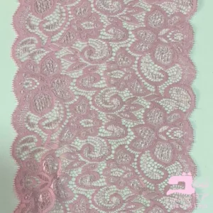 Encaje Color Entero Diseño Zinnia Rosado