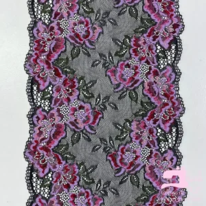 Encaje Elástico Matizado Diseño Sombra Floral