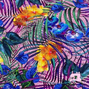 Licra para Traje de Baño Estampada Diseño Amantís Morado