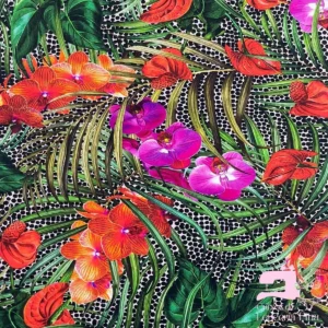 Licra para Traje de Baño Estampada Diseño Amantís Verde