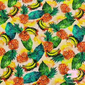 Licra para Traje de Baño Estampada Diseño Frutifrut Amarillo