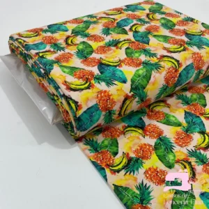 Licra para Traje de Baño Estampada Diseño Frutifrut Amarillo