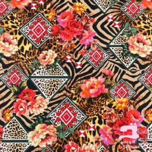 Licra para Traje de Baño Estampada Diseño Zebra beige