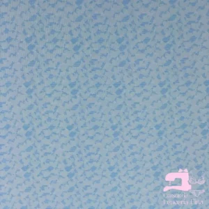 Microfibra Estampada Diseño Dcorazones Celeste