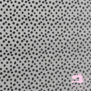 Microfibra Estampada Diseño Lunares Negro