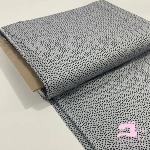 Microfibra Estampada Diseño Lunares Negro