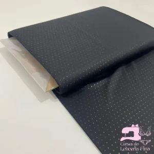 Microfibra Estampada Diseño Lunares Dorados