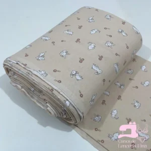 Algodón Jersey 30/1 Estampado Diseño Conejita Crin