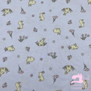 Algodón Jersey 30/1 Estampado Diseño Flor de Conejilla