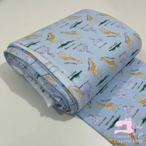 Algodón Jersey 30/1 Estampado Diseño Zoo Animals