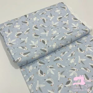 Algodón Jersey Gamuza 50/1 Estampado Diseño Gaviota