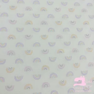 Algodón Jersey Gamuza 50/1 Estampado Diseño Mini Arcoiris