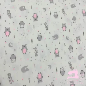 Algodón Jersey Gamuza 50/1 Estampado Diseño Mini Soñadores