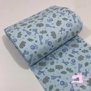 Algodón Jersey Gamuza 50/1 Estampado Diseño Selva