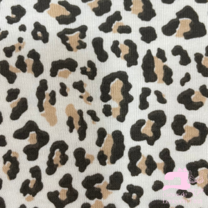 ALGODÓN LICRADO DISEÑO ANIMAL PRINT MARRÓN