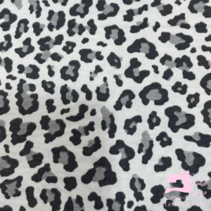 ALGODÓN LICRADO DISEÑO ANIMAL PRINT GRIS