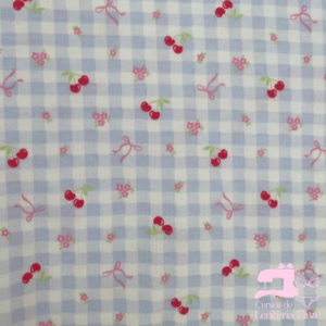 ALGODÓN LICRADO DISEÑO CHERRY COQUETTE