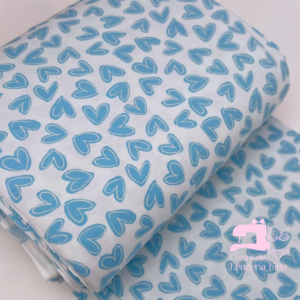 ALGODÓN LICRADO DISEÑO LOVE SKY BLUE