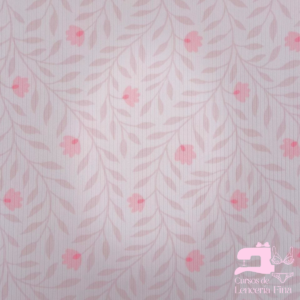 JERSEY ACANALADO DISEÑO FLORES ROSADAS